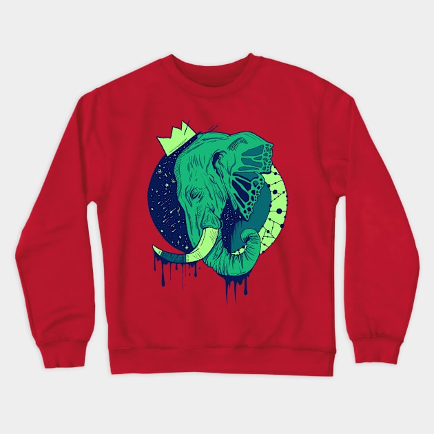 Ngreen Royal Elephant Crewneck Sweatshirt by kenallouis